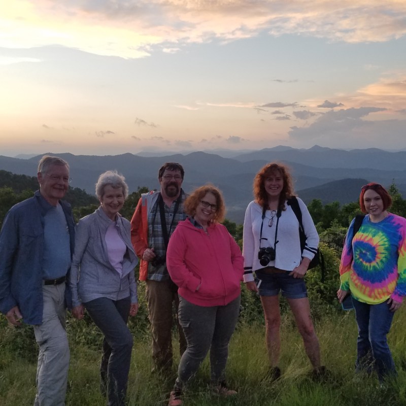 Asheville sunset on the Blue Ridge Parkway