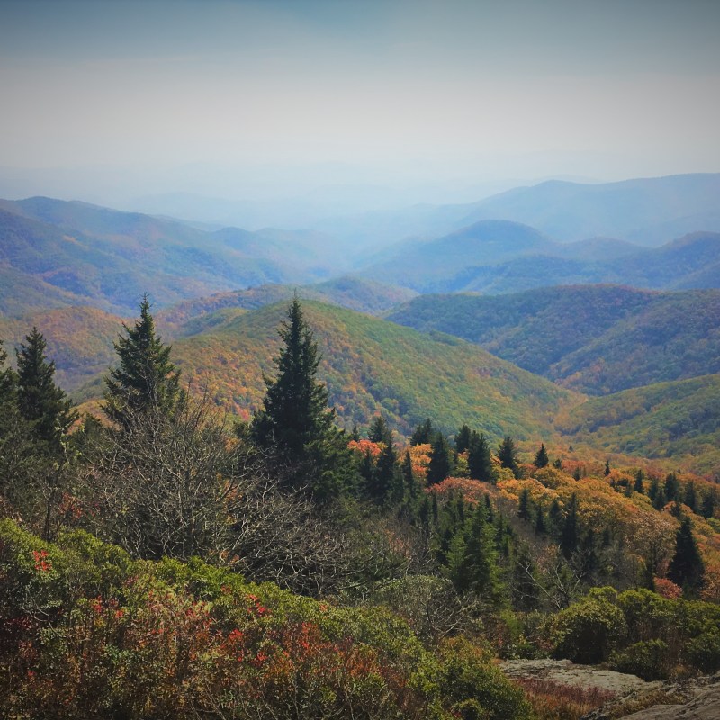 Mountain views during a Blue Ridge Parkway Tour