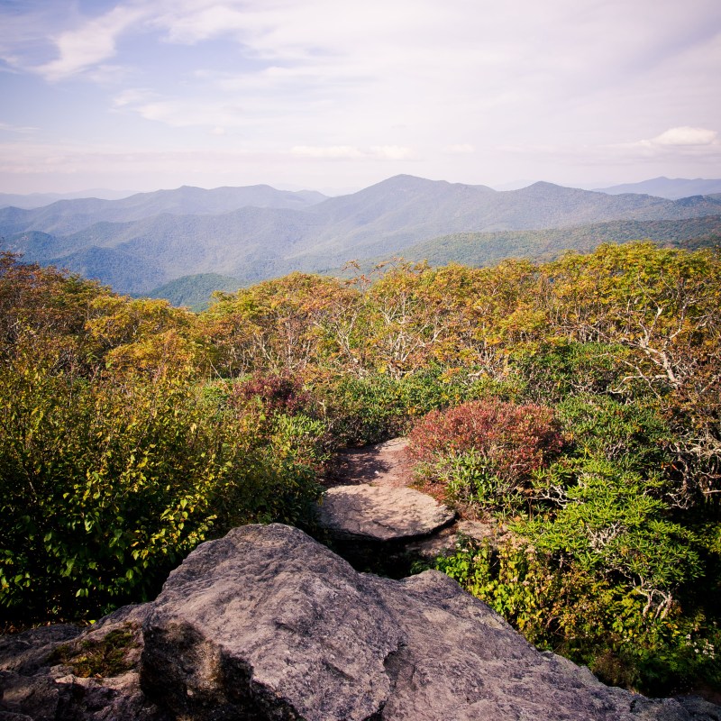 Mountain views during a tour along the Blue Ridge Parkway