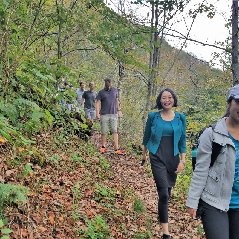 A group of friends on the best hikes near Asheville