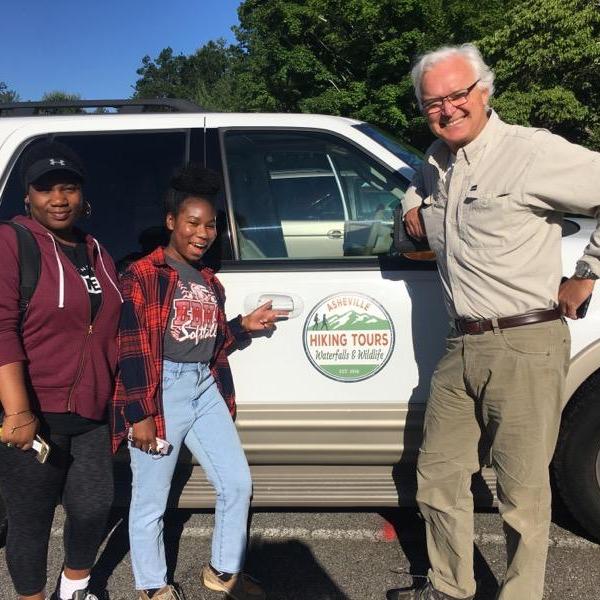 Guiding a mom and daughter on a Blue Ridge Parkway Tour